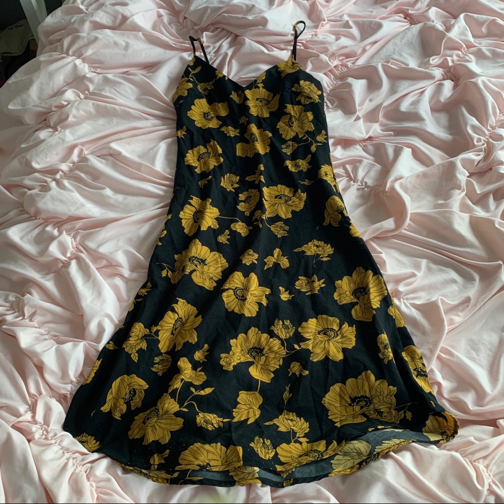 Audrey 3+1 Black Floral Sundress